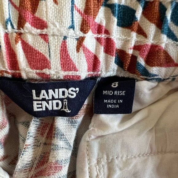 Lands End 100% Linen Wide Leg Pants - Picture 4 of 5
